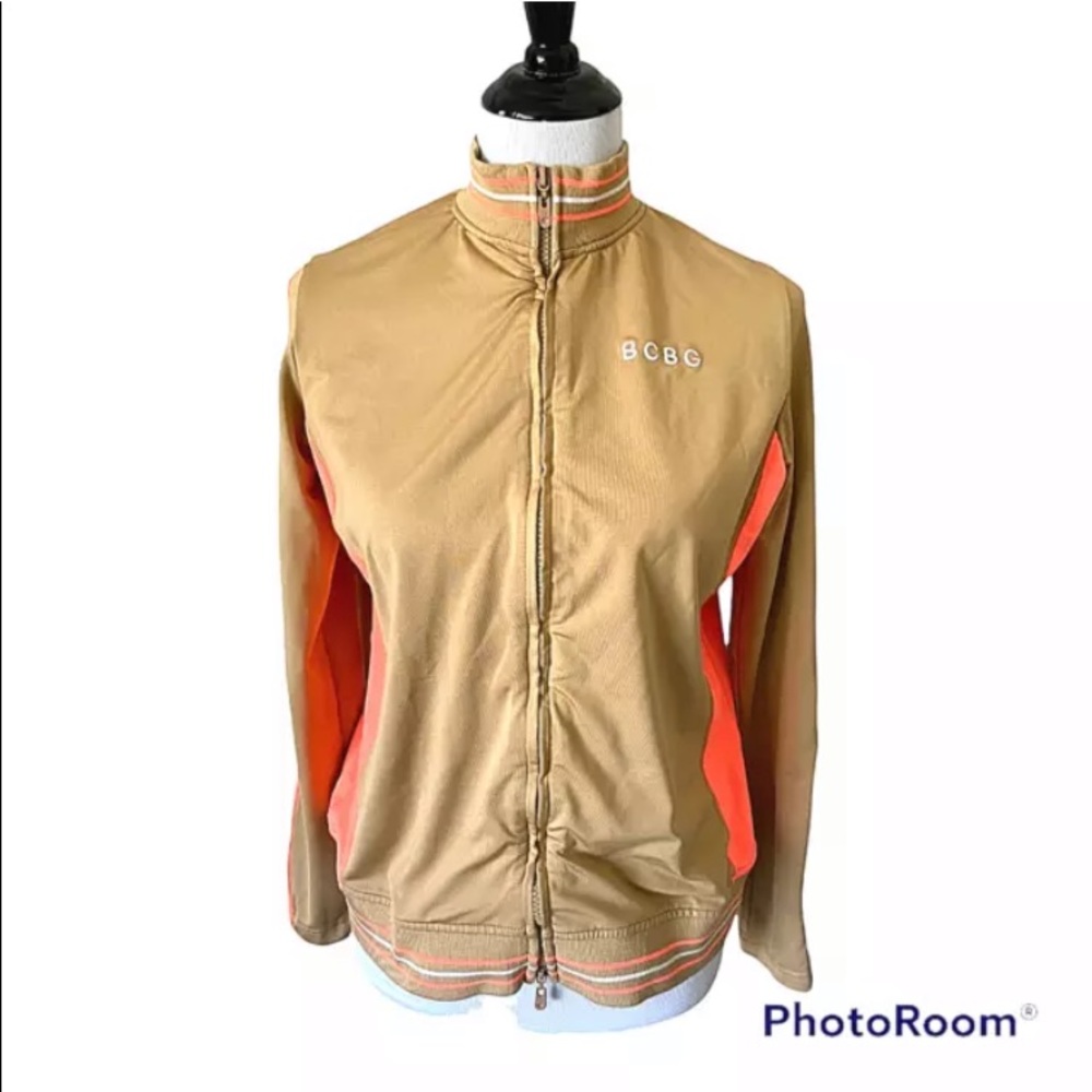 BCBG Zip‑Up Warm‑Up Jacket | Black Athletic Track Style | Blokecore Streetcore M